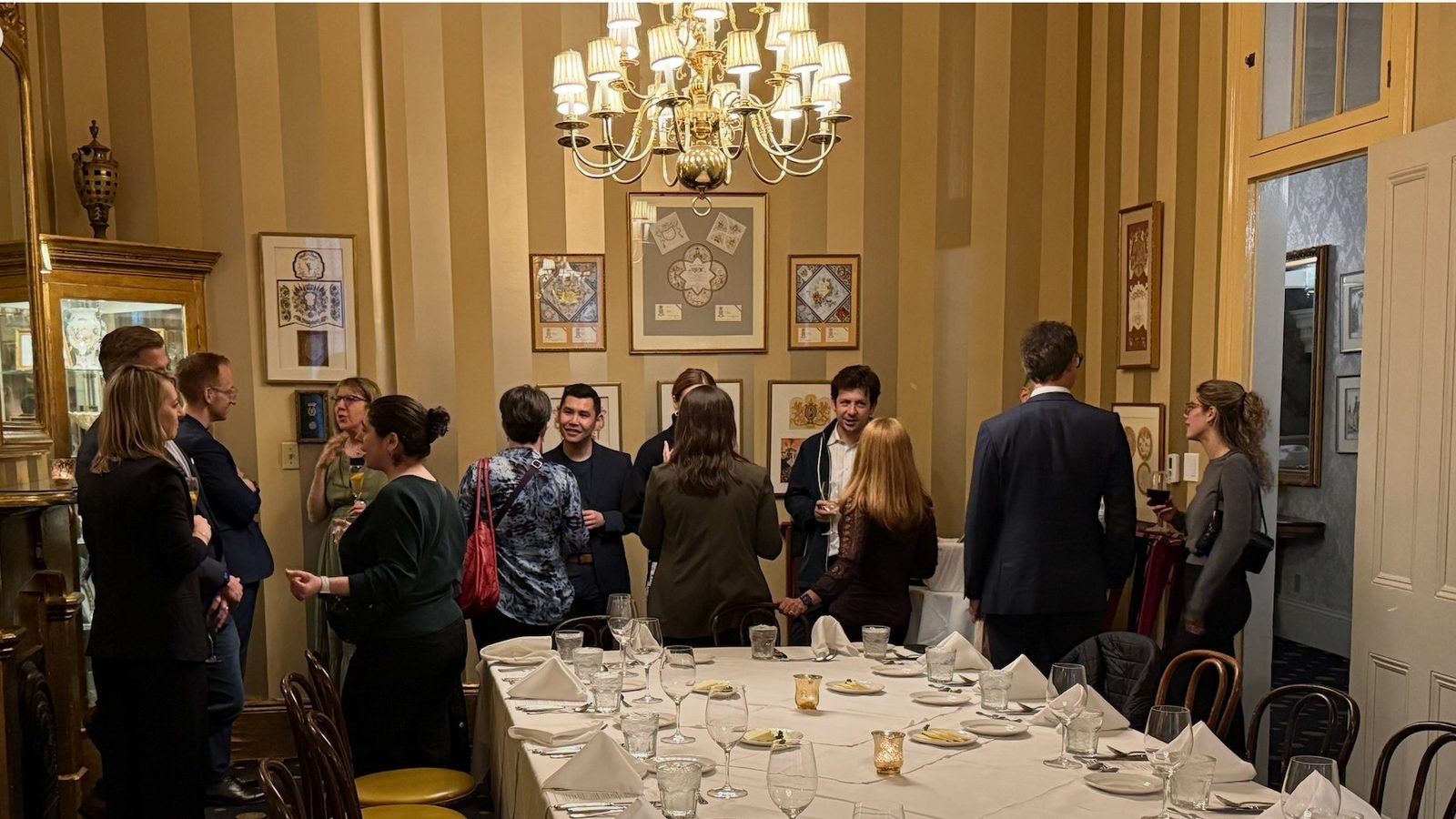 Members at a pre-dinner reception at Arnaud's in New Orleans